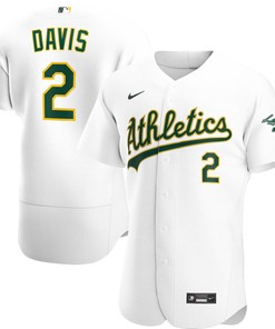 Khris Davis Oakland Athletics Home Authentic Player Jersey - White Mlb - Robokeg