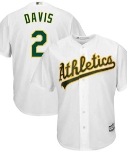 Khris Davis Oakland Athletics Home Official Cool Base Player Jersey - White - Robokeg