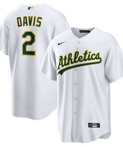 Khris Davis Oakland Athletics Home Replica Player Name Jersey - White Mlb - Robokeg