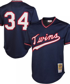 Kirby Puckett Minnesota Twins Mitchell & Ness 1985 Authentic Cooperstown Collection Mesh Batting Practice Jersey - Navy Mlb - Robokeg
