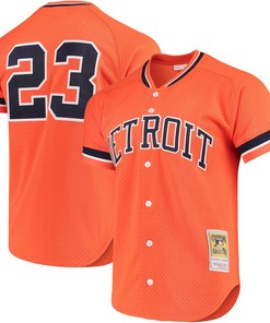 Kirk Gibson Detroit Tigers Mitchell & Ness Fashion Cooperstown Collection Mesh Batting Practice Jersey - Orange Mlb - Robokeg
