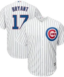 Kris Bryant Chicago Cubs Big And Tall Official Cool Base Player Jersey - White Royal - Robokeg