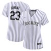 Kris Bryant Colorado Rockies Womens Replica Player Jersey - White/purple Mlb - Robokeg