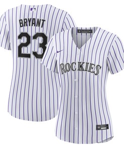 Kris Bryant Colorado Rockies Womens Replica Player Jersey - White/purple Mlb - Robokeg