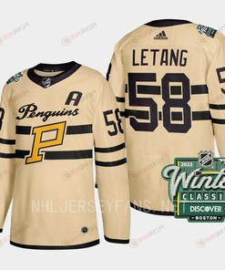 Kris Letang 58 Pittsburgh Penguins 2023 Winter Classic Cream Jersey - Robokeg