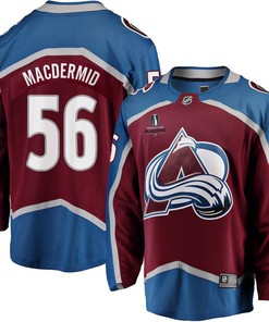 Kurtis MacDermid 56 Colorado Avalanche Stanley Cup 2023 Playoffs Patch Home Breakaway Men Jersey - Burgundy - Robokeg