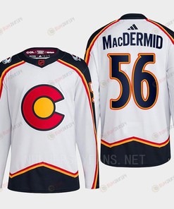 Kurtis MacDermid 56 Reverse Retro 2.0 2022 Colorado Avalanche White Jersey Primegreen - Robokeg