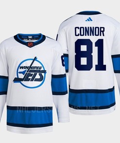 Kyle Connor 81 Reverse Retro 2.0 2022 Winnipeg Jets White Jersey Primegreen - Robokeg