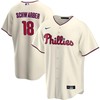 Kyle Schwarber 18 Philadelphia Phillies Alternate Player Name Jersey - Cream Jersey - Robokeg