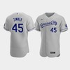 Kyle Zimmer 45 Kansas City Royals Gray Road Jersey - Robokeg