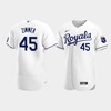 Kyle Zimmer 45 Kansas City Royals White Home Jersey - Robokeg