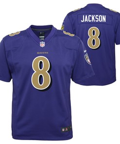 Lamar Jackson Baltimore Ravens Color Rush Player Game Jersey Purple Nfl - Robokeg