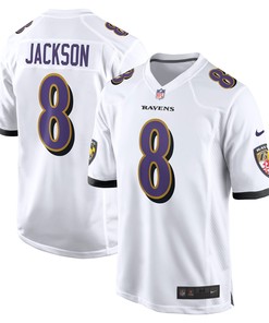 Lamar Jackson Baltimore Ravens Game Jersey - White Nfl - Robokeg