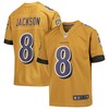 Lamar Jackson Baltimore Ravens Inverted Game Jersey - Gold Nfl - Robokeg