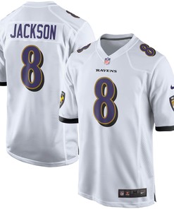 Lamar Jackson Baltimore Ravens Player Game Jersey - White Nfl - Robokeg
