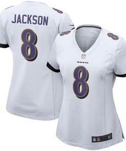Lamar Jackson Baltimore Ravens Womens Game Jersey - White Nfl - Robokeg