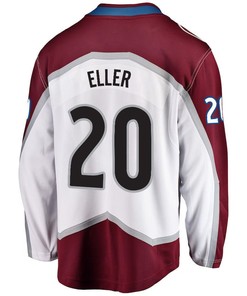 Lars Eller 20 Colorado Avalanche Stanley Cup 2023 Playoffs Patch Away Breakaway Men Jersey - White - Robokeg