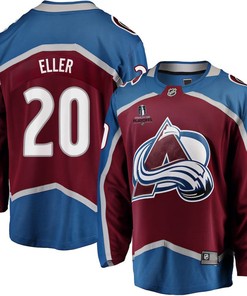 Lars Eller 20 Colorado Avalanche Stanley Cup 2023 Playoffs Patch Home Breakaway Men Jersey - Burgundy - Robokeg