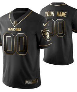 Las Vegas Raiders 2021 Nfl Golden Brandedition Black Jersey Gift With Custom Name Number For Raiders Fans - Robokeg