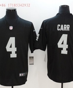 Las Vegas Raiders Derek Carr #4 Nfl Black Jersey Jersey - Robokeg