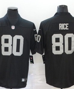 Las Vegas Raiders Jerry Rice #80 Nfl Black Jersey Jersey - Robokeg