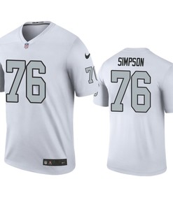 Las Vegas Raiders John Simpson White Color Rush Legend Jersey - Robokeg