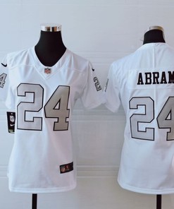 Las Vegas Raiders Johnathan Abram #24 Nfl 2020 White Womens Jersey - Robokeg