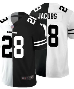 Las Vegas Raiders Josh Jacobs #28 Nfl 2020 Black And White Jersey - Robokeg