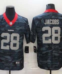 Las Vegas Raiders Josh Jacobs #28 Nfl 2020 Camo Black Jersey - Robokeg