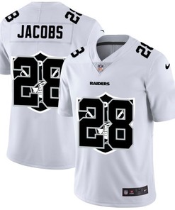 Las Vegas Raiders Josh Jacobs #28 Nfl 2020 White Jersey - Robokeg
