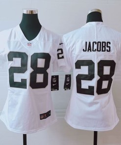 Las Vegas Raiders Josh Jacobs #28 Nfl 2020 White Womens Jersey - Robokeg