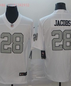 Las Vegas Raiders Josh Jacobs #28 Nfl White Jersey Jersey - Robokeg