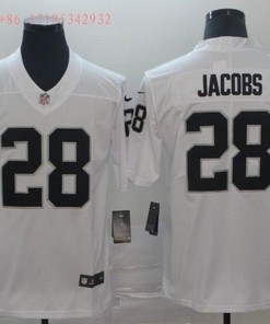 Las Vegas Raiders Josh Jacobs #28 Nfl White Jersey Jersey - Robokeg