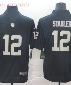 Las Vegas Raiders Ken Stabler #12 Nfl Black Jersey Jersey - Robokeg