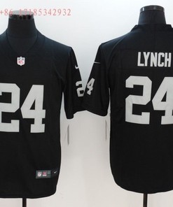 Las Vegas Raiders Marshawn Lynch #24 Nfl Black Jersey Jersey - Robokeg