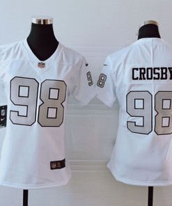Las Vegas Raiders Maxx Crosby #98 2020 Nfl White Womens Jersey - Robokeg