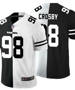 Las Vegas Raiders Maxx Crosby #98 Nfl 2020 Black And White Jersey - Robokeg