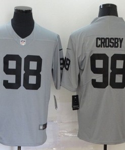 Las Vegas Raiders Maxx Crosby #98 Nfl 2020 Light Grey Jersey - Robokeg