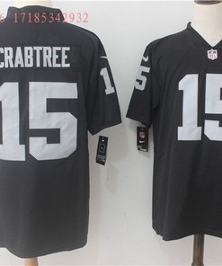 Las Vegas Raiders Michael Crabtree #15 Nfl Black Jersey Jersey - Robokeg