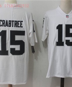 Las Vegas Raiders Michael Crabtree #15 Nfl White Jersey Jersey - Robokeg