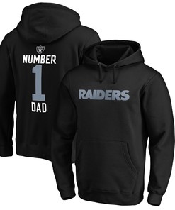 Las Vegas Raiders Nfl Pro Line By Branded #1 Dad Pullover Hoodie - Black - Robokeg