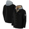 Las Vegas Raiders Nfl X Darius Rucker Collection By Canvas Full-zip Hoodie - Black - Robokeg