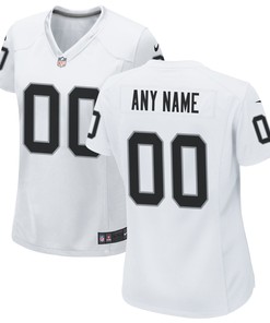 Las Vegas Raiders Womens Custom Game Jersey - White Custom Jerseys Nfl - Robokeg