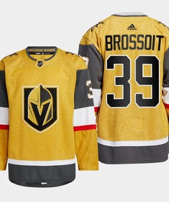 Laurent Brossoit 39 Vegas Golden Knights Gold Jersey 2023 Home - Robokeg