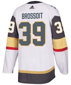 Laurent Brossoit 39 Vegas Golden Knights Stanley Cup 2023 Champions Patch Away Breakaway Men Jersey - White - Robokeg