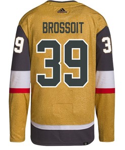 Laurent Brossoit 39 Vegas Golden Knights Stanley Cup 2023 Final Patch Home Breakaway Men Jersey - Gold - Robokeg