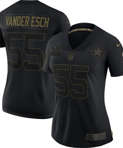 Leighton Vander Esch Dallas Cowboys Womens 2020 Salute To Service Limited Jersey - Black - Robokeg