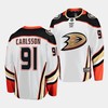 Leo Carlsson #91 Anaheim Ducks 2023 NHL Draft Away Men Jersey - White - Robokeg