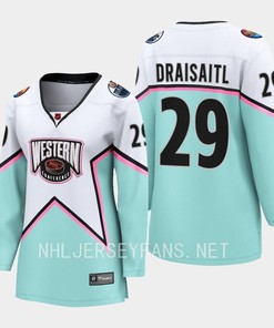 Leon Draisaitl 29 Edmonton Oilers 2023 All-Star Game Jersey White Equipment - Robokeg
