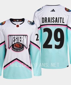 Leon Draisaitl 29 Oilers 2023 All-Star Western Conference White Jersey - Robokeg